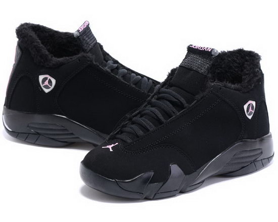 Womens Air Jordan Retro 14 Velvet All Black Discount Code